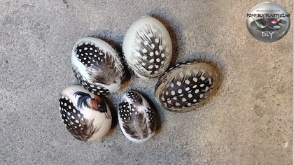 Jak w 5 minut zrobić pisanki ozdobione piórkami - Pomysły Plastyczne DiY