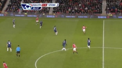 Premier League sezon 2010/2011 Manchester United 2-1 Stoke CIty Nani