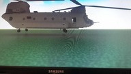 Testuje helikopter w terdown