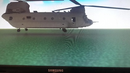 Testuje helikopter w terdown