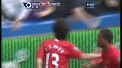 Premier League 2008/2009 Chelsea Londyn - Manchester United 0-1 Park