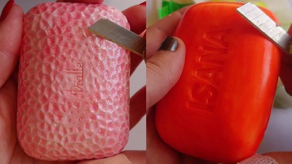 Soap Carving ASMR Relaxing Sounds no talking Satisfying ASMR Video #soapcarving #soapcuttingvideo