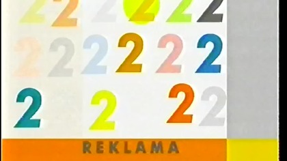 Reklamy, zapowiedź i fragment Familiady.  Program Drugi 17. 04. 2005