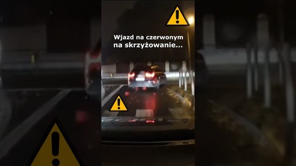 Wjazd na czerwonym świetle na skrzyżowanie #shorts #rikordwidjo
