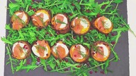 Pieczone bataty z kwaśną śmietaną i wędzonym łososiem | Party Food Ideas | Saute Szkoła Gotowania