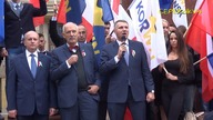 Janusz Korwin-Mikke, Przemysław Wipler i Tomasz Górski przemawiają przed marszem antyimigranckim