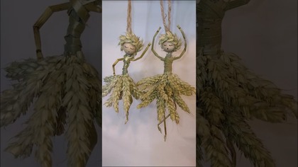BALETNICA Z KŁOSÓW z kanału @diy_art_ideas #shorts #diy #laleczka #flowers