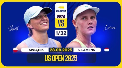 ŚWIĄTEK VS LAMENS NA ŻYWO - US OPEN - 2 RUNDA - 28. 08. 2025r.