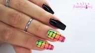 Rainbow colorful braid nails art tutorial / Colours by Molly / Molly Lac / allepaznokcie