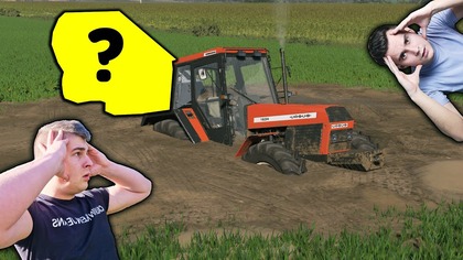 PIERWSZA WIOSENNA WTOPA ZA NAMI KOLIZ UTOPIŁ NASZ NOWY CIĄGNIK KUPIŁEM ROZSIEWACZPOLSKA WIEŚ 201