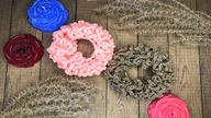 Śliczne scrunchie na szydełku, szydełkowa ozdoba do włosów #307