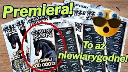 Zdrapki Lotto  Premiera! 15 zdrapek Czarny Koń!  Niecodzienna sytuacja! 
