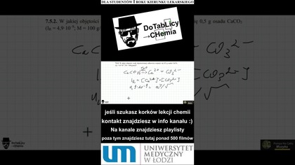 7. 5. 2.  W jakiej objętości wody dejonizowanej całkowicie rozpuści się 0,5g...  #shorts #chemia #umed