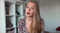 Helen Mazanova i pierwszy gość w studio.  Szkoła