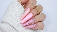 pink flowers nails art tutorial /Elisium Nails
