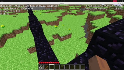 minecraft brick pyramid - found in 5 minutes (infdev 27 february 2010)