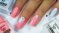 Pink & Blue / zdobienie z Golden Rose