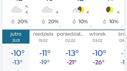 Nadchodzą siarczyste mrozy 
