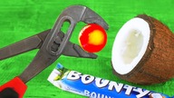 GLOWING 1000 DEGREE Metal Ball VS Coconut | 8 Crazy Experiments
