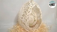 Jak zrobić podwójne jajo z koronki DOUBLE EGG MADE OF COTTON LACE Pomysły plastyczne dla każdego