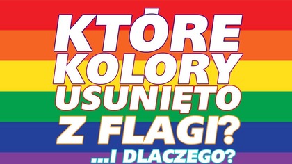 Które kolory usunięto z tęczowej flagi?