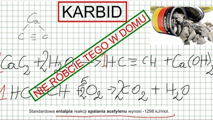 !UWAGA! WYBUCH ACETYLENU, KARBID CaC2, NIE ROBCIE TEGO W DOMU!.  #chemia #chemistry