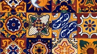 Girasol - patchwork z meksykańskich płytek ściennych [15 płytek w 15 wzorach]