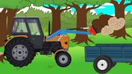 Tractor with front loader - firewood | Traktor z ładowaczem | Drewno na Opał - (Bajka) dla Dzieci