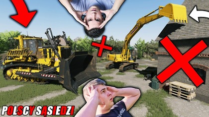 TO JUŻ KONIEC NISZCZĘ CAŁE GOSPODARSTWO KOPARKA WYLECIAŁA W KOSMOSPOLSCY SĄSIEDZI S2392