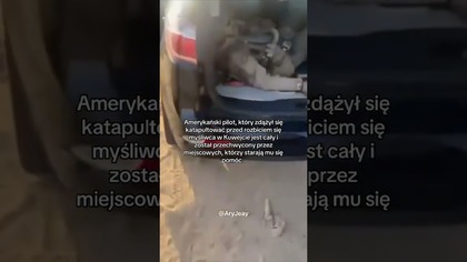 PILOT USA OCALAŁ PO KATASTROFIE MYŚLIWCA W KUWEJCIE.  POMAGAJĄ MU MIEJSCOWI