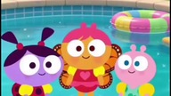 Ladybird Lu, Biba the Butterfly and Elodie the Worm Dancing in Swimming Pool