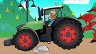 Truck,#Traktor, Forklift - Replacing a punctured tire in the Tractor Production | Wymiana Koła KIDS