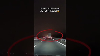 PIJANY RUMUN NA AUTOSTRADZIE! 