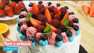 Tort z arbuza z owocami