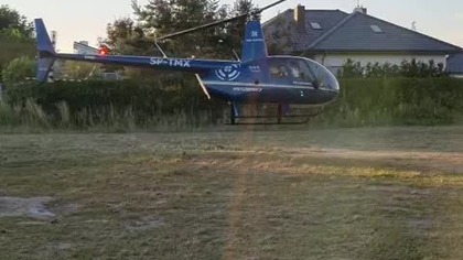 Helikopter lekko go zniosło