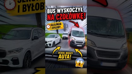 Sekundy od tragedii na drodze.  Kierowca zmieścił się dosłownie na centymetry  #droga #kamera