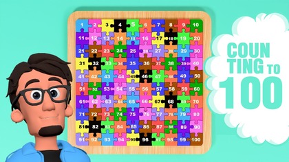 Counting to 100 with puzzles for kids