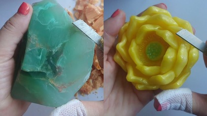 Soap Carving ASMR Relaxing Sounds no talking Satisfying ASMR Video