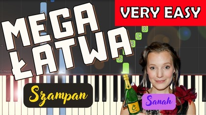  Szampan (Sanah) - Piano Tutorial (MEGA ŁATWA wersja)  NUTY W OPISIE 