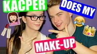 KACPER DOES MY MAKE-UP! :O