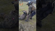 Ewakuacja rannego - krótka lonża ewakuacyjna #tc3 #military #army #combatmedic
