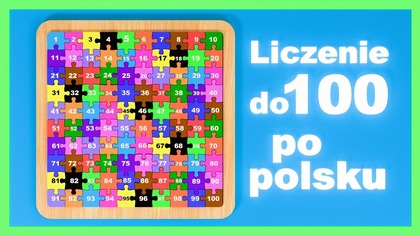 Liczenie do 100 z kolorowymi puzzlami