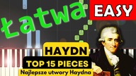  Józef Haydn - Najlepsze utwory (15) - Piano Tutorial (łatwa wersja)  NUTY W OPISIE 