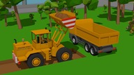 Construction Vehicles for Kids - Excavator &Bulldozer and Truck - cartoon animation bazylland