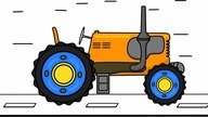Learning Colors #Tractor Drawing | Video for kids | Kolory i Kształty - Traktor rysunek i animacja