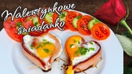 ŚNIADANIE na Walentynki proste i efektowne jajko sadzone w parówce - zaskocz swoją Walentynkę
