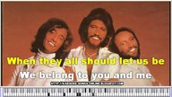 Bee Gees  How Deep Is Your Love | Karaoke song online with lyrics.  Instrumental version without voc