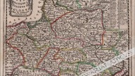Nieduża map Polski (miedzioryt) z pocz.  XVIII wieku, autorstwa Jacquesa CHIQUETA (1673-1721)