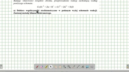 redox Cr2O7(2-) + Zn + H(+)  Cr(3+) + Zn(2+) + H2O ZADANIE 23 CKE 2008 MARZEC OKE