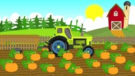 Tractor and work on the farm | harvest tomato - Videos for Babies and kids.  tractor animation